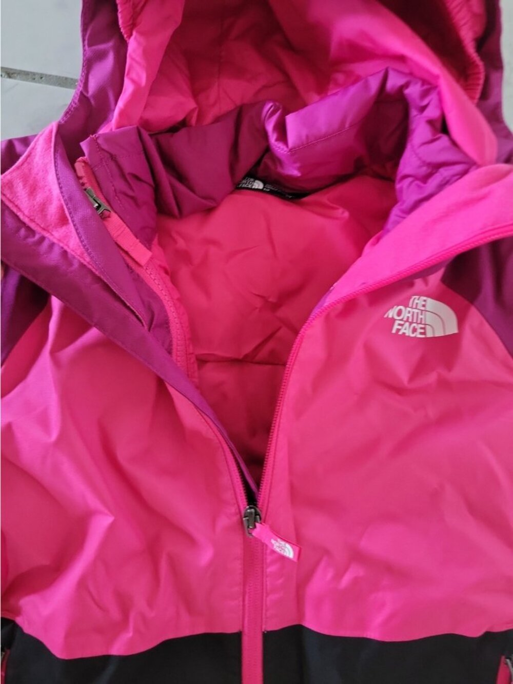 The North Face Girls Kids Pink Freedom Insulated  Triclimate Coat Jacket S (7/8) - Picture 11 of 12